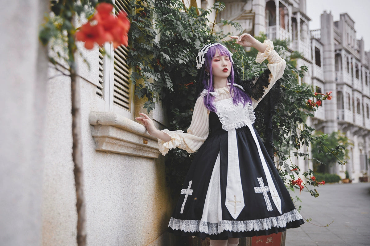 Breath of the Sky Cross Motif Jumper Skirt