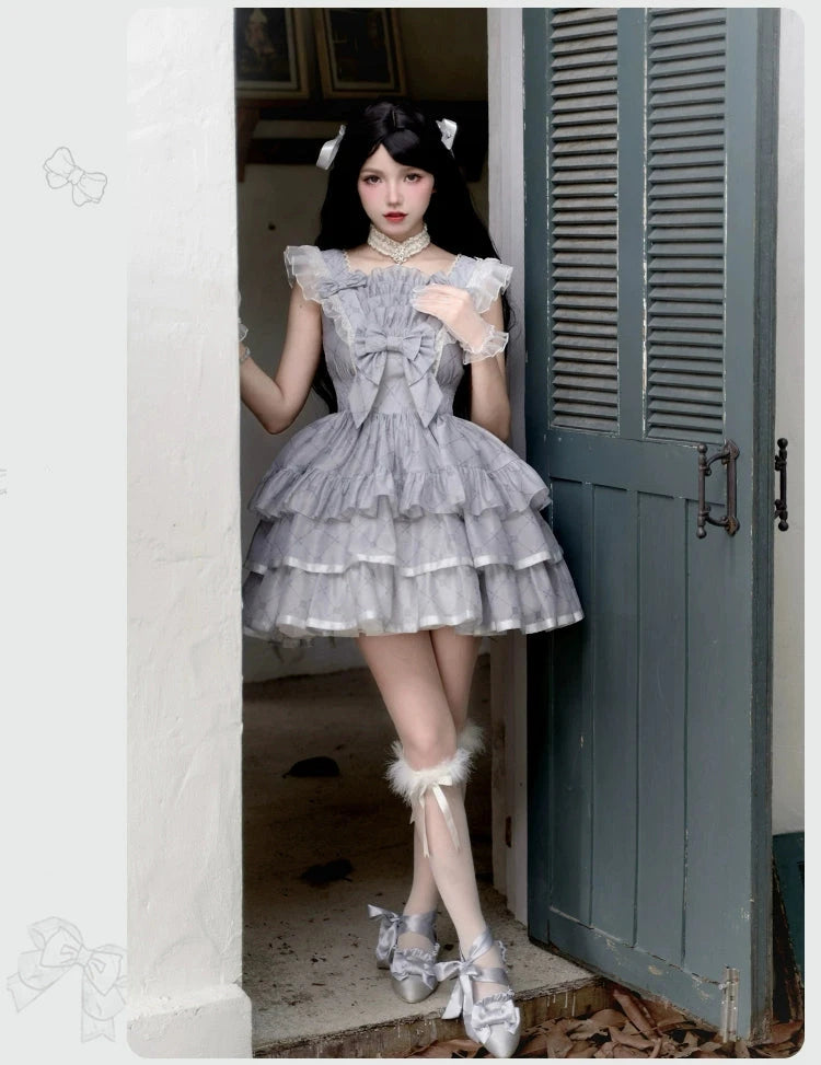 Sleepless Dream 3-tiered frill jumper skirt