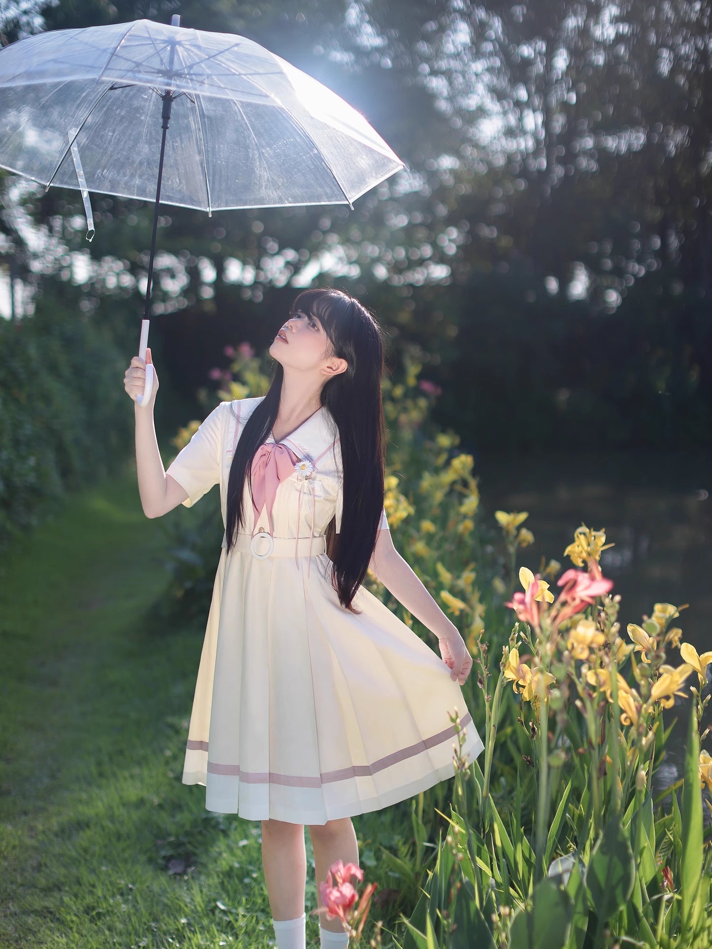 After the Rain カモミールの花咲く制服風ワンピース