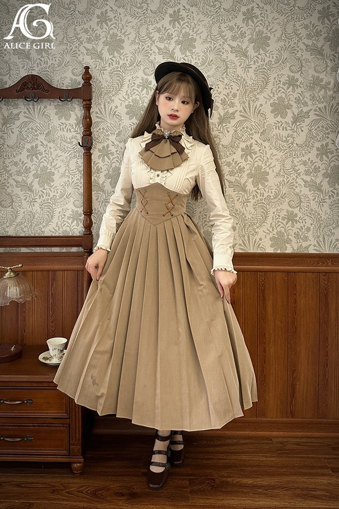 [Pre-order] Detective Butler Fake Two-Piece Style Switching Dress