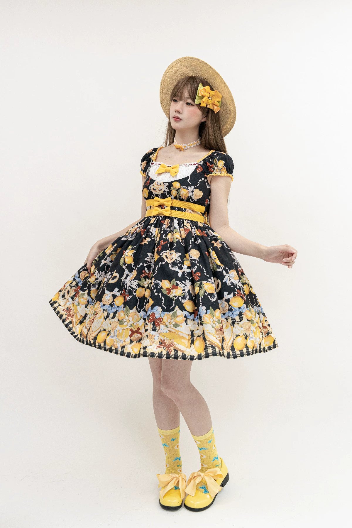 【受注予約6/26まで】Lemon Biscuit プリントワンピース