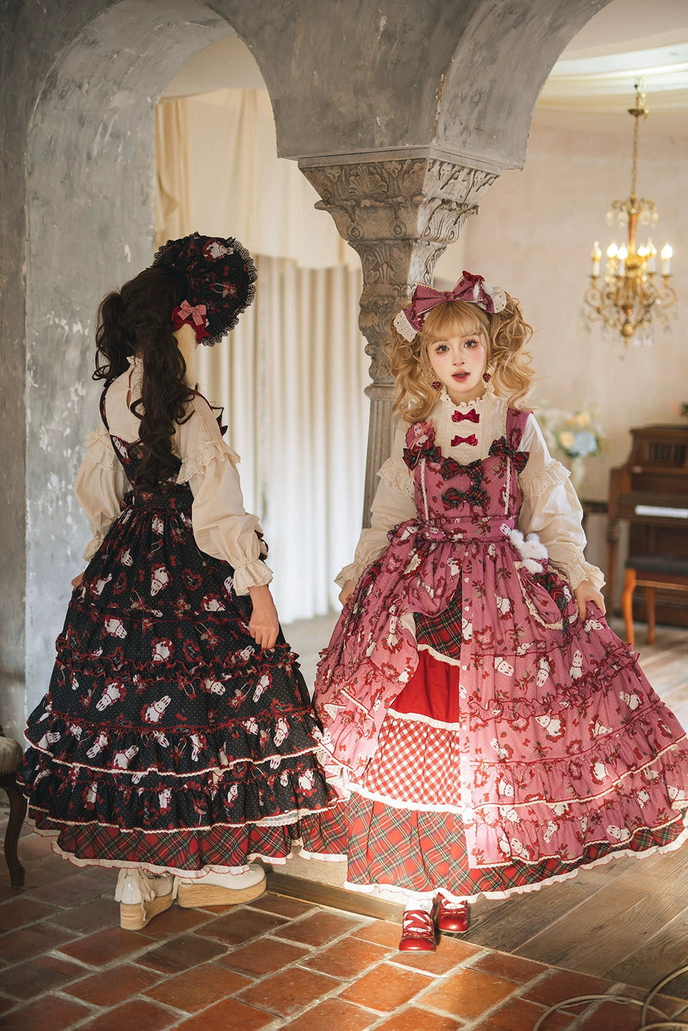 [Pre-orders available until 1/23] Sweet Berry Rabbit Stand Collar Blouse