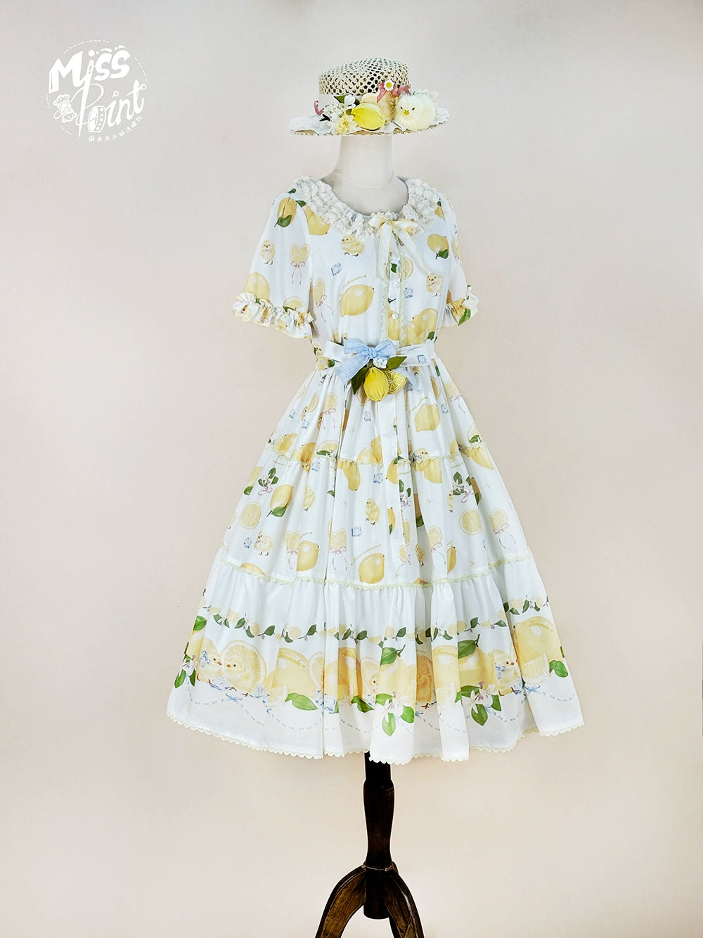 【予約販売】Lemon Sweetie プリント半袖ワンピース・デイリータイプ
