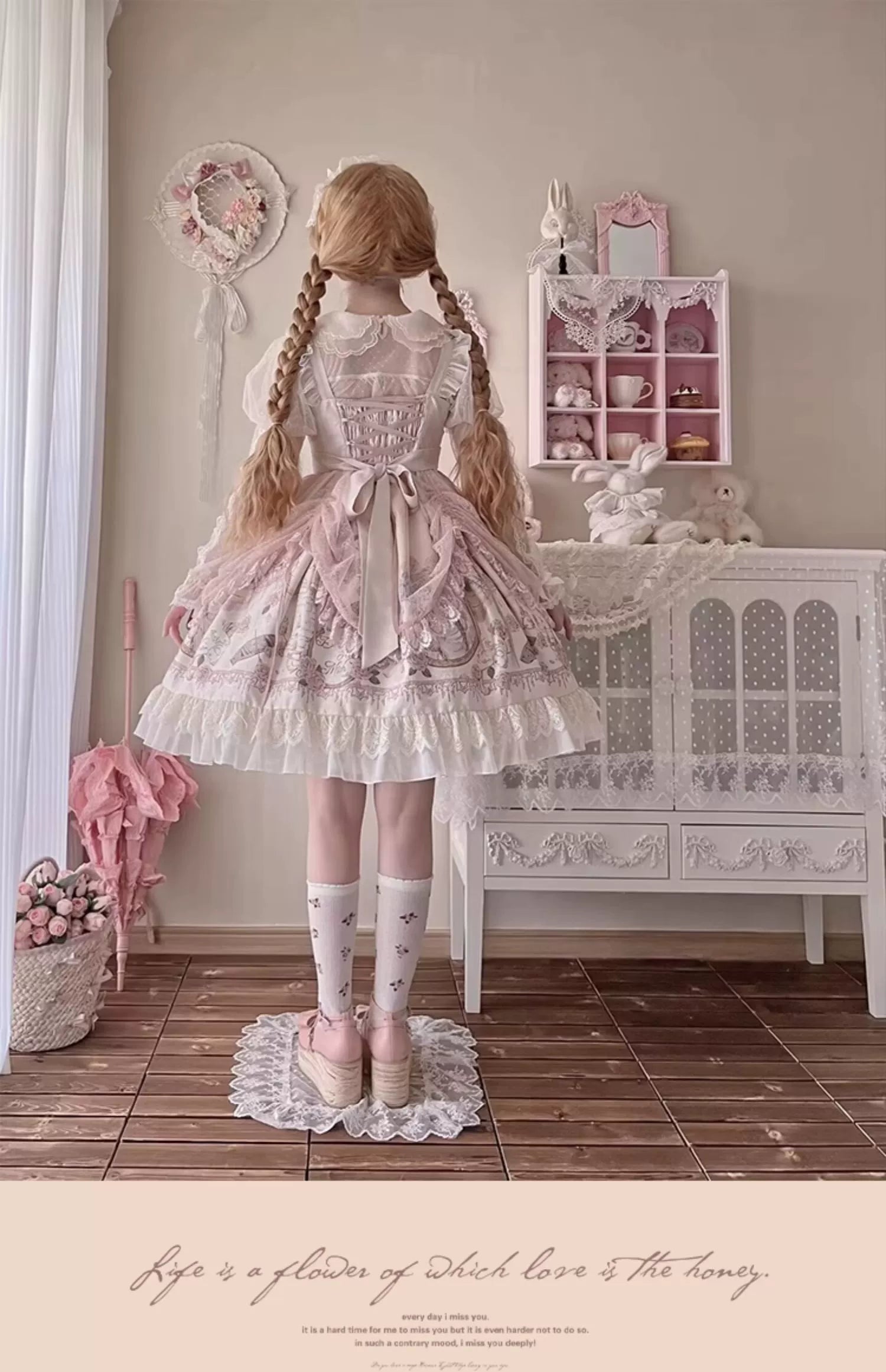 【予約販売】プロローグ 薔薇とフリルのジャンパースカート