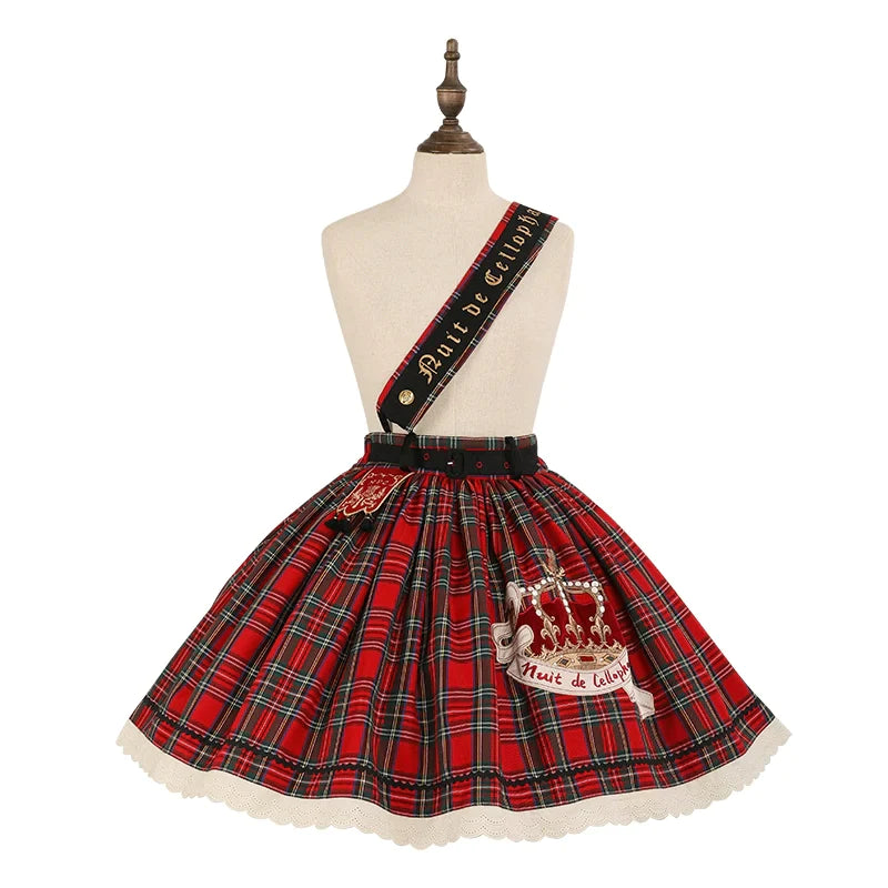 [Pre-orders available until 10/29] Thistle Crown Checkered Mini Skirt