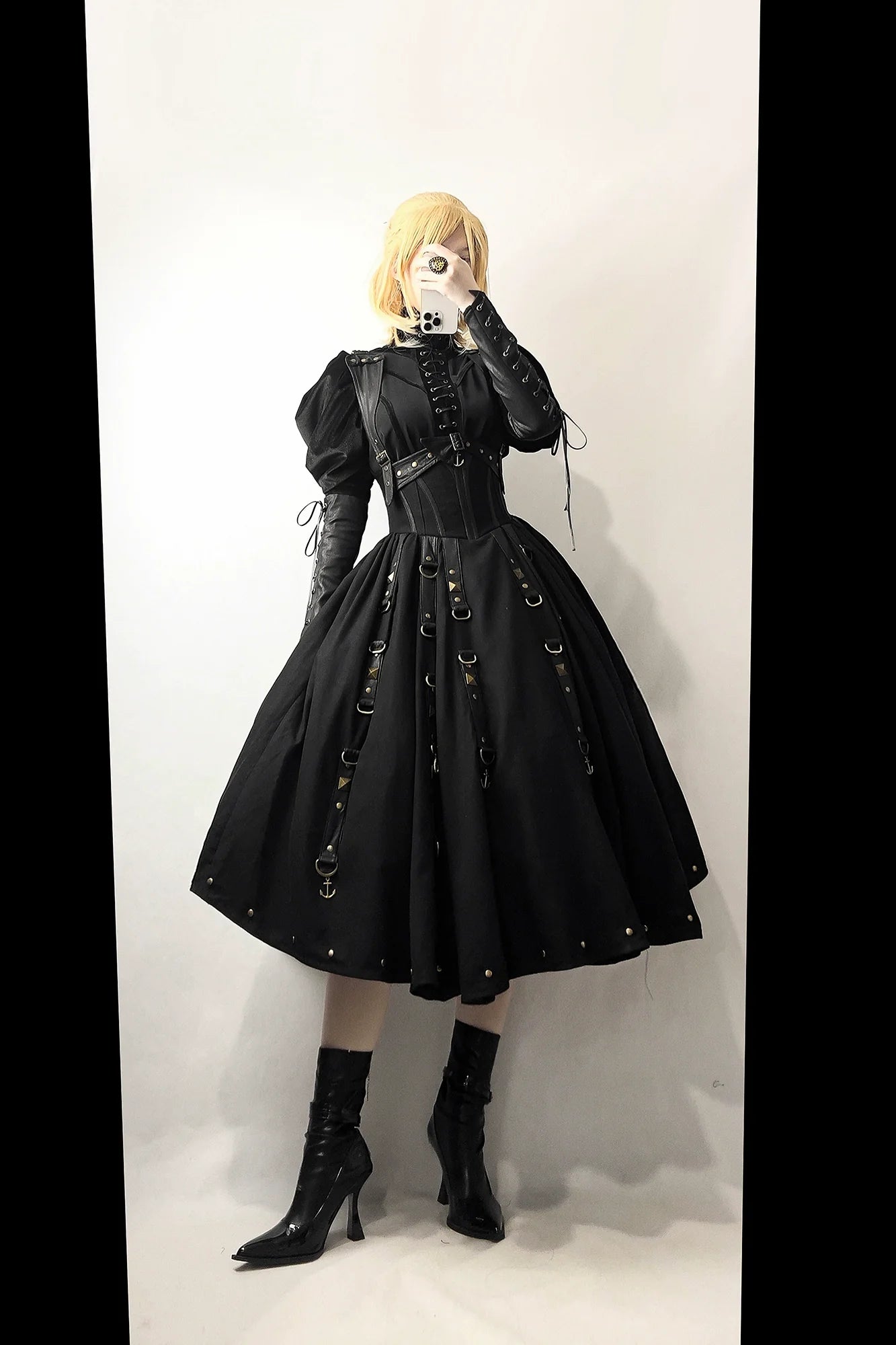 [Pre-order] Ghost Ship Faux Leather Top and Jumper Skirt