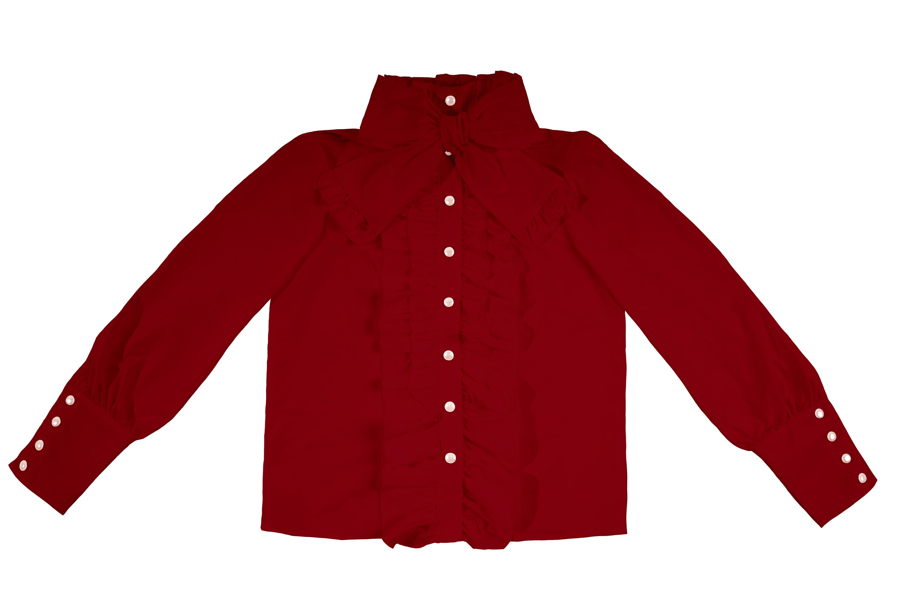 Doll's House Ribbon tie ruffle blouse 5 colors