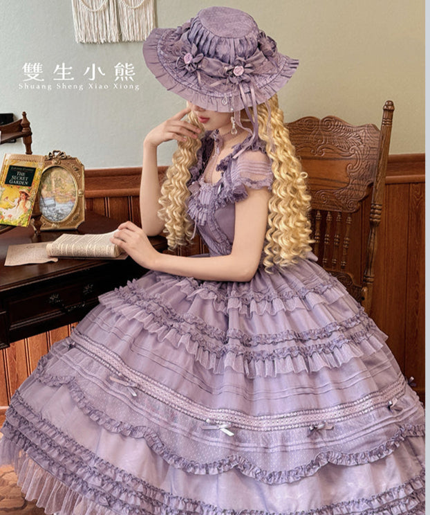 【受注予約4/28まで】Camellia Dream スクエアネックワンピース・ロング丈