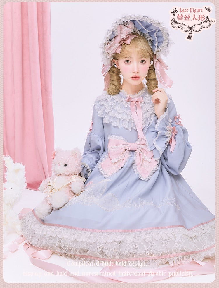 【受注予約12/18まで】Lace Figure アップリケワンピース