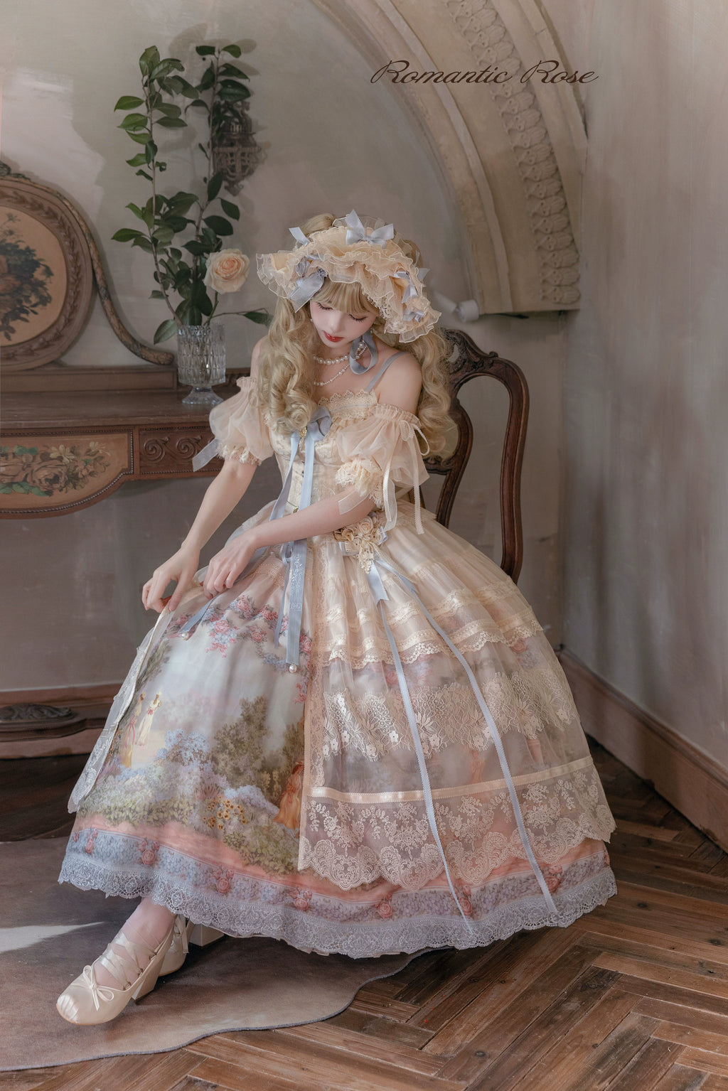 [Pre-orders available until 2/26] Romantic Rose Print Jumper Skirt