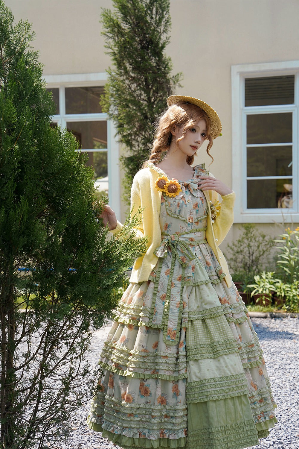 [Pre-order] Gardening Sunflower Luxury Dress