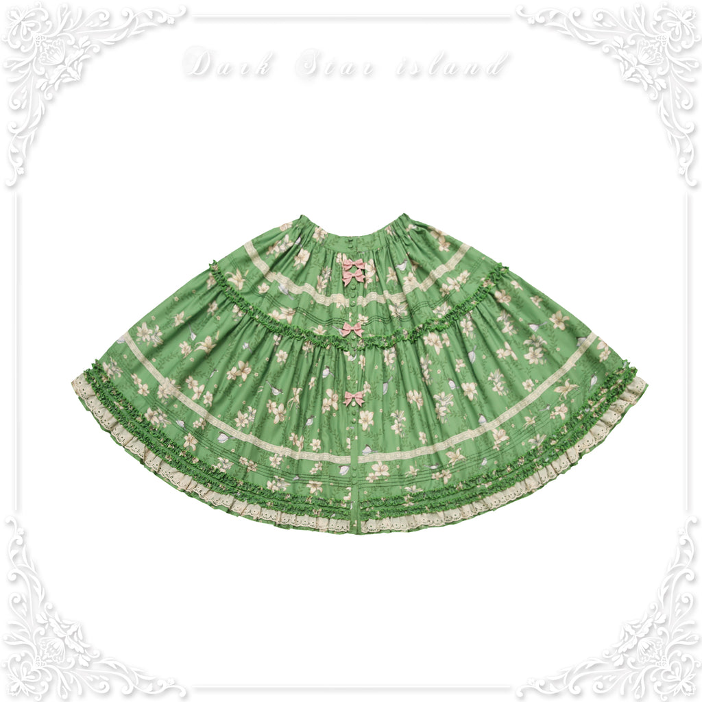 Lily and Wind Classical Print Skirt and Top