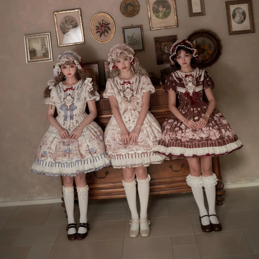 [Pre-orders available until 10/28] Antique Dessert Room Short Sleeve Dress