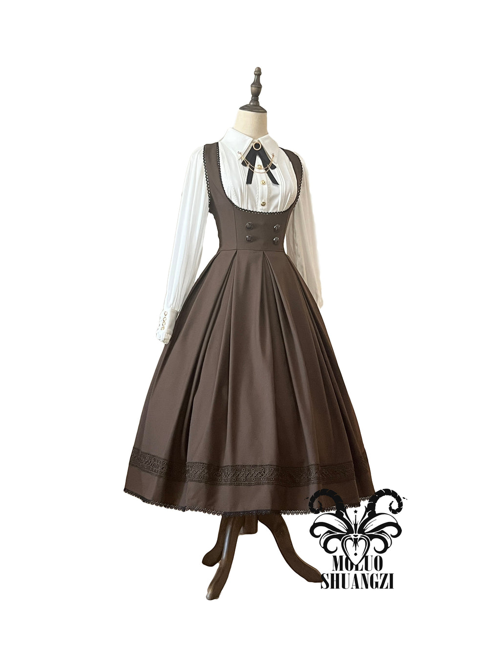Random Cutting Blouse with Ribbon Tie