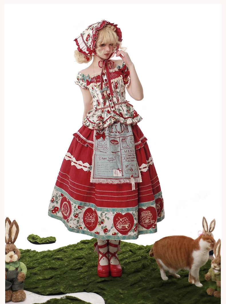 [Sale period has ended] Apple Paradise Tops &amp; Skirt Set/Long Length