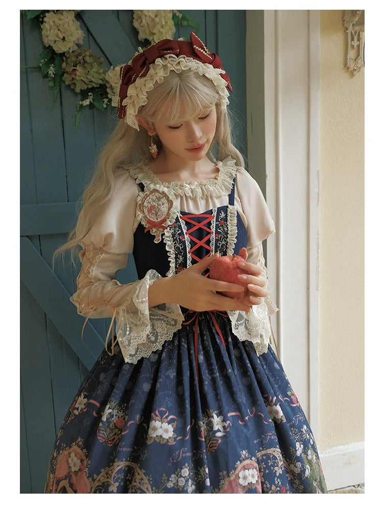Rosy Cheeks lace-up blouse