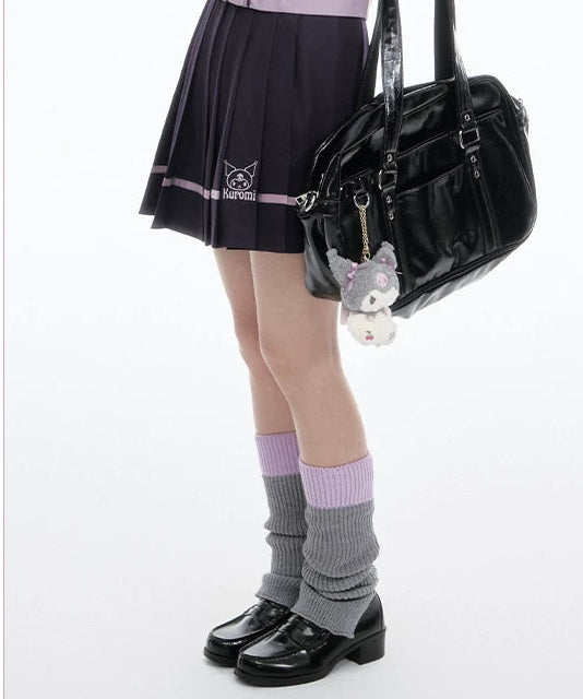 サンリオ クロミ リボンタイ付 セーラーカラー半袖シャツとスカートのセットアップ