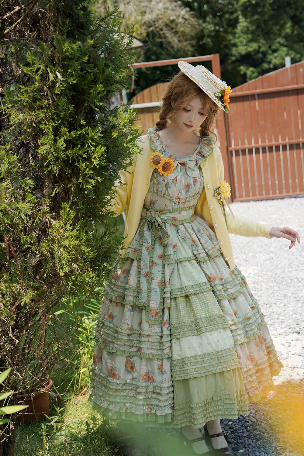 [Pre-order] Gardening Sunflower Luxury Dress