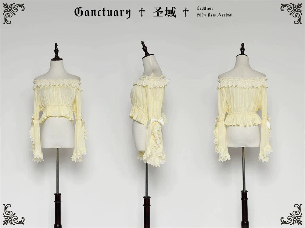 【販売期間終了】Sanctuary ゴスロリオフショルダー姫袖ブラウス