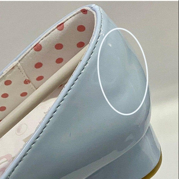 Enamel round toe shoes in 8 colors