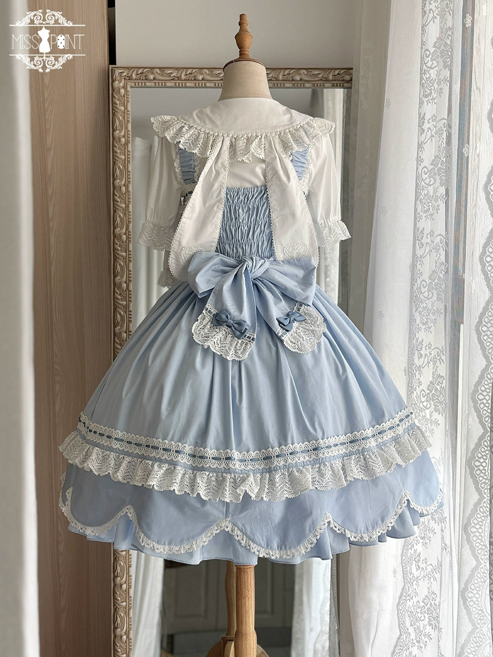 【予約販売】Antique Petal Rabbit うさ耳付き半袖ブラウス
