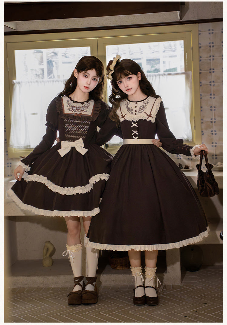 Bitter Sweet Bouquet Embroidered Long Dress