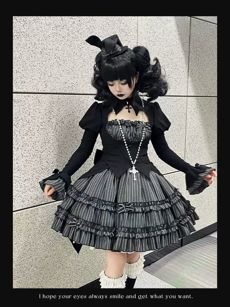 [Pre-orders available until 9/18] Duke of the Trap Rabbit Striped Dress