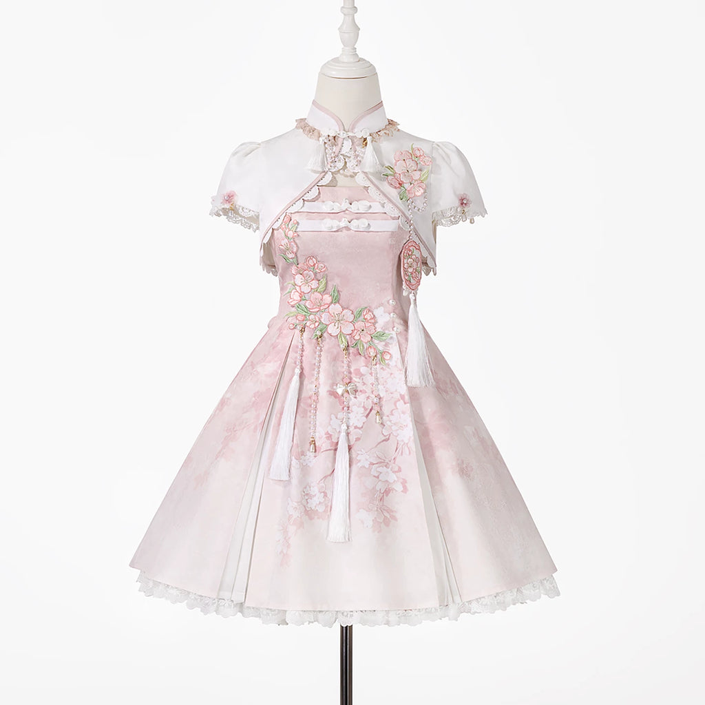 桜の手紙 華ロリジャンパースカートとボレロ