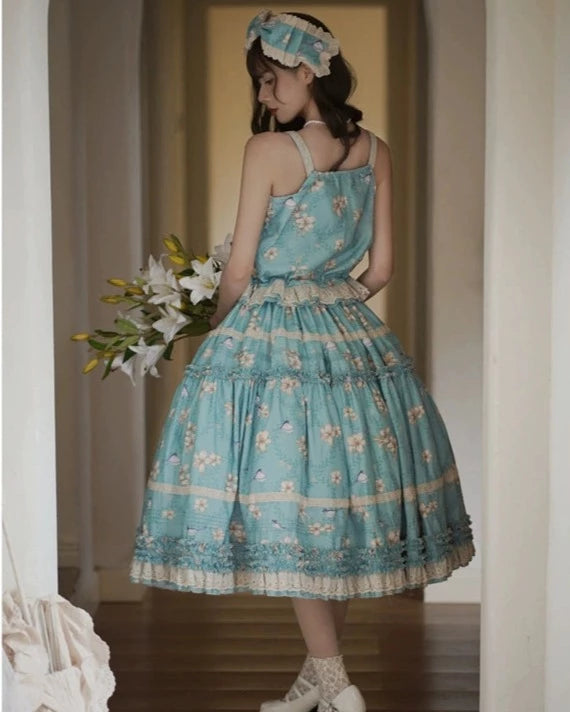 Lily and Wind Classical Print Skirt and Top