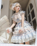 【受注予約5/14まで】Striped Maiden レースのハイネックワンピース