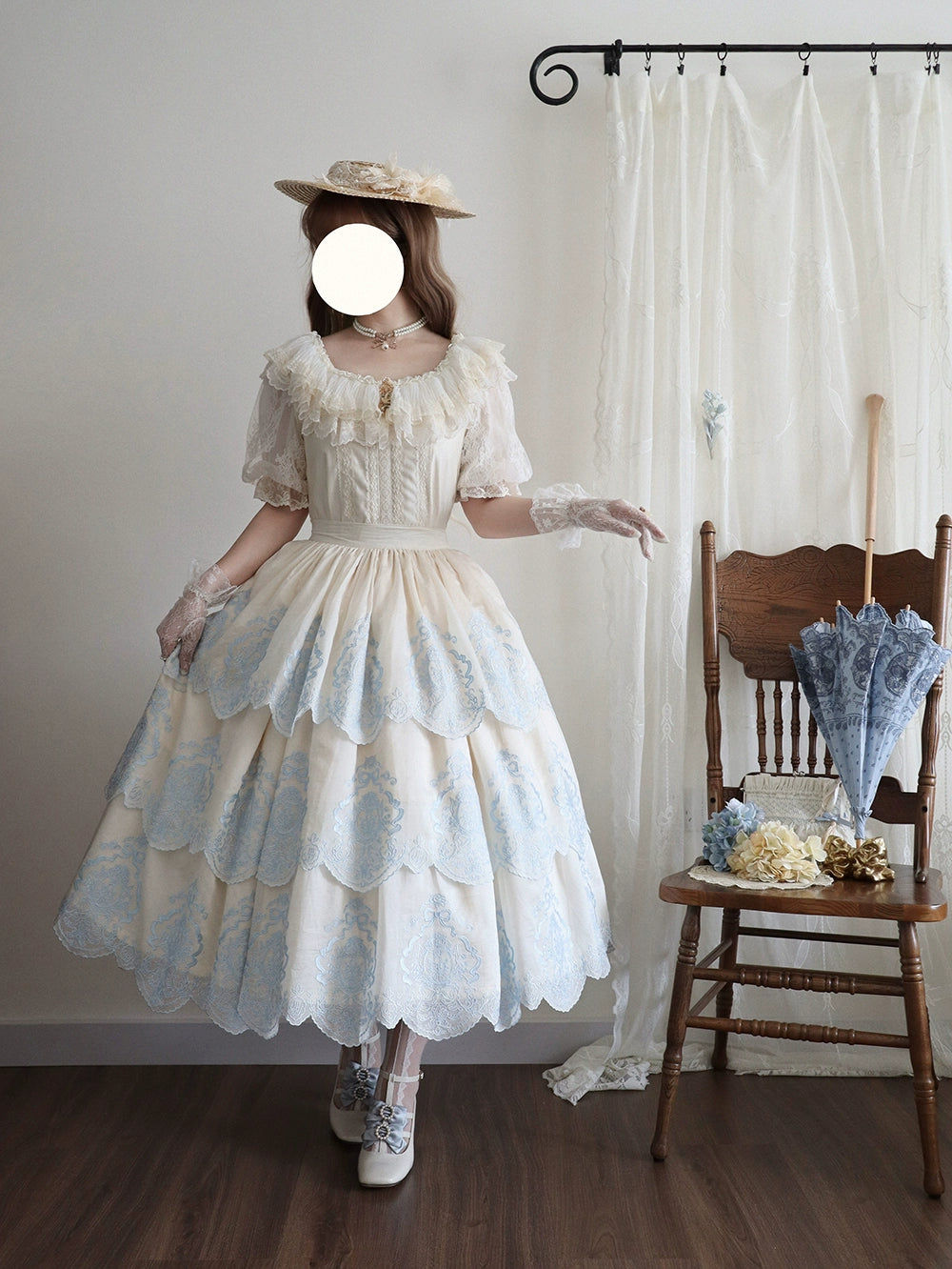 【受注予約9/25まで】Noble Garden 刺繍スカート