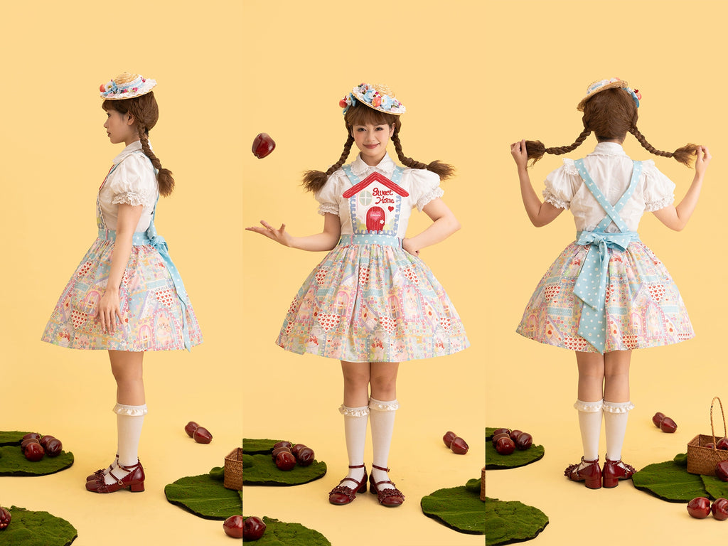 Sweet Home メルヘンチック2wayサスペンダースカート