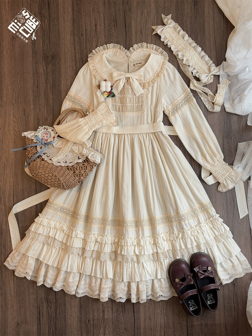 【予約販売】Sweetie Sheep フリルワンピース・無地タイプ