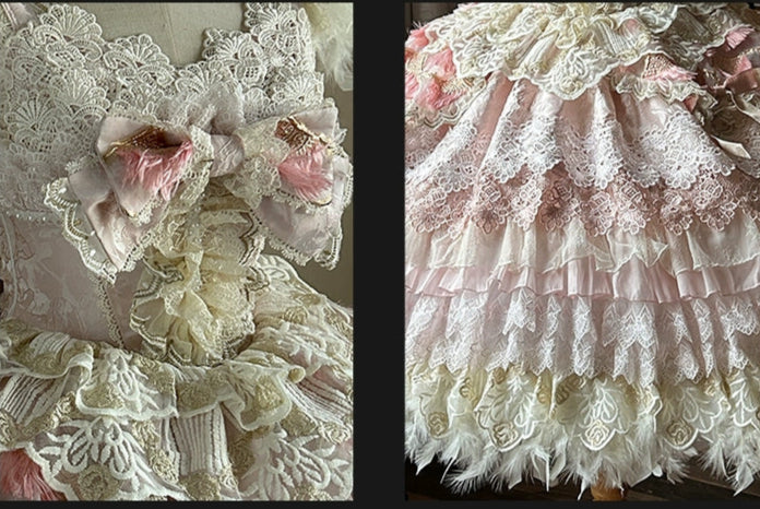 【受注予約6/18まで】Peacock Feather プリンセスドレス・ピンク