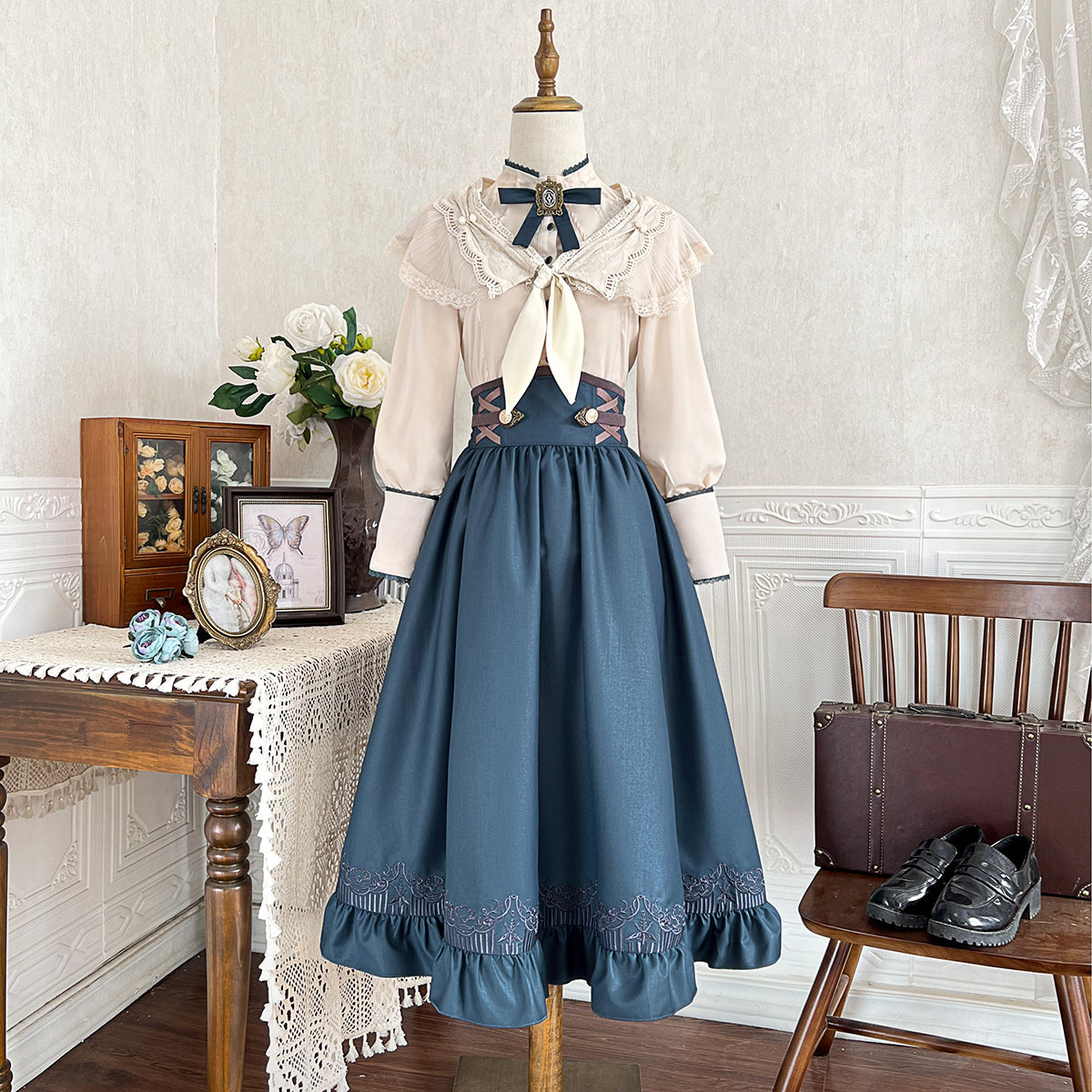 Cinderella's Eve 裾刺繍ロングスカートセットアップ