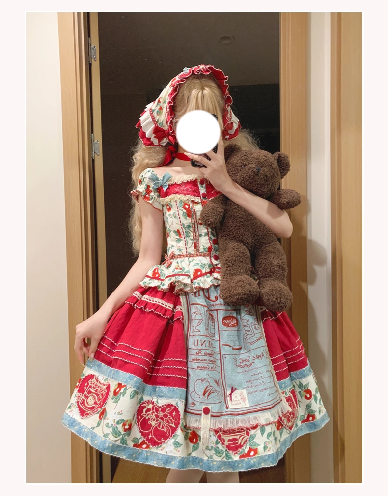 [Sale period ended] Apple Paradise tops and skirt set/short length