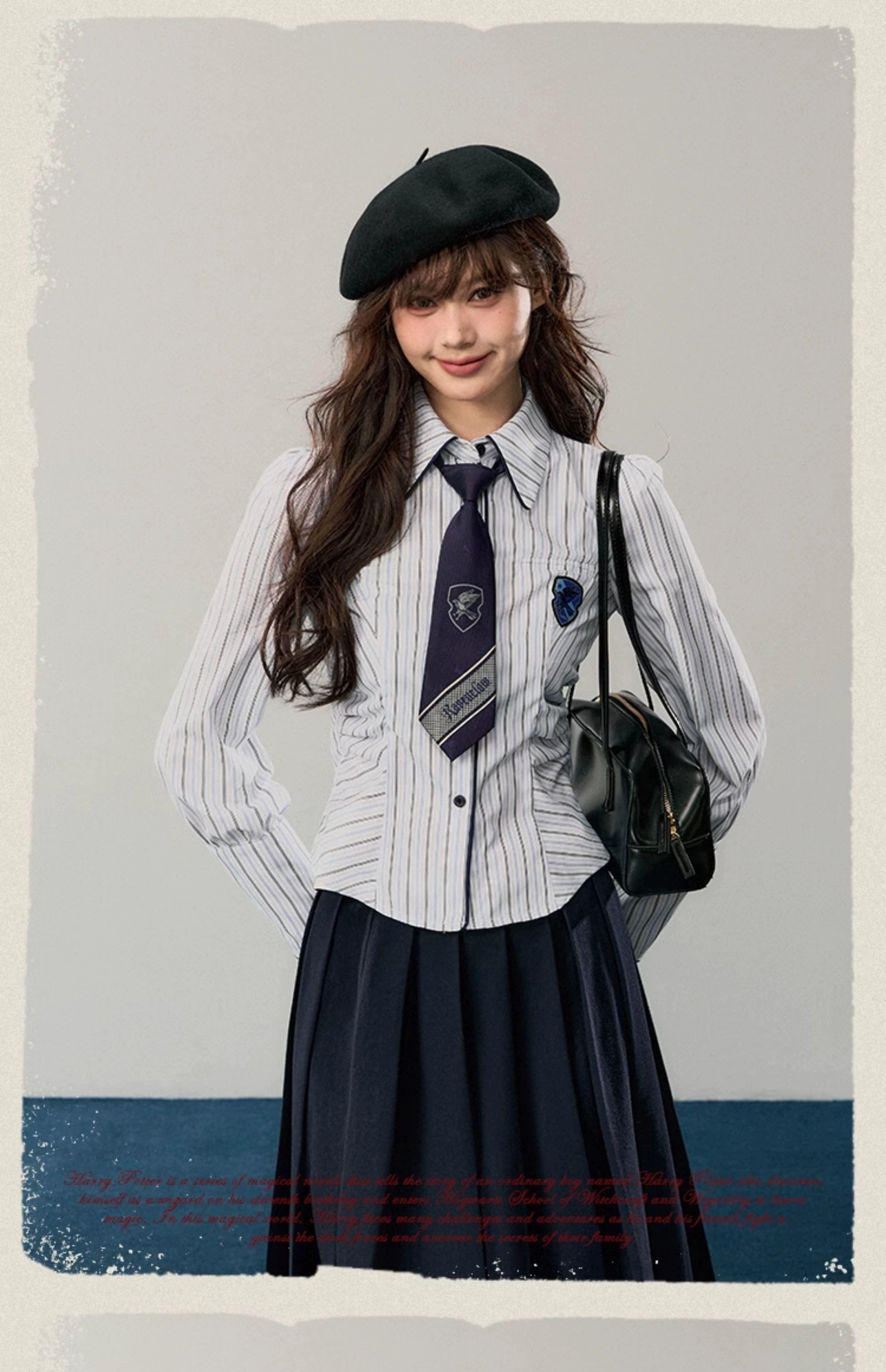 [Pre-order] Hogwarts School of Witchcraft and Wizardry Slim Stripe Shirt