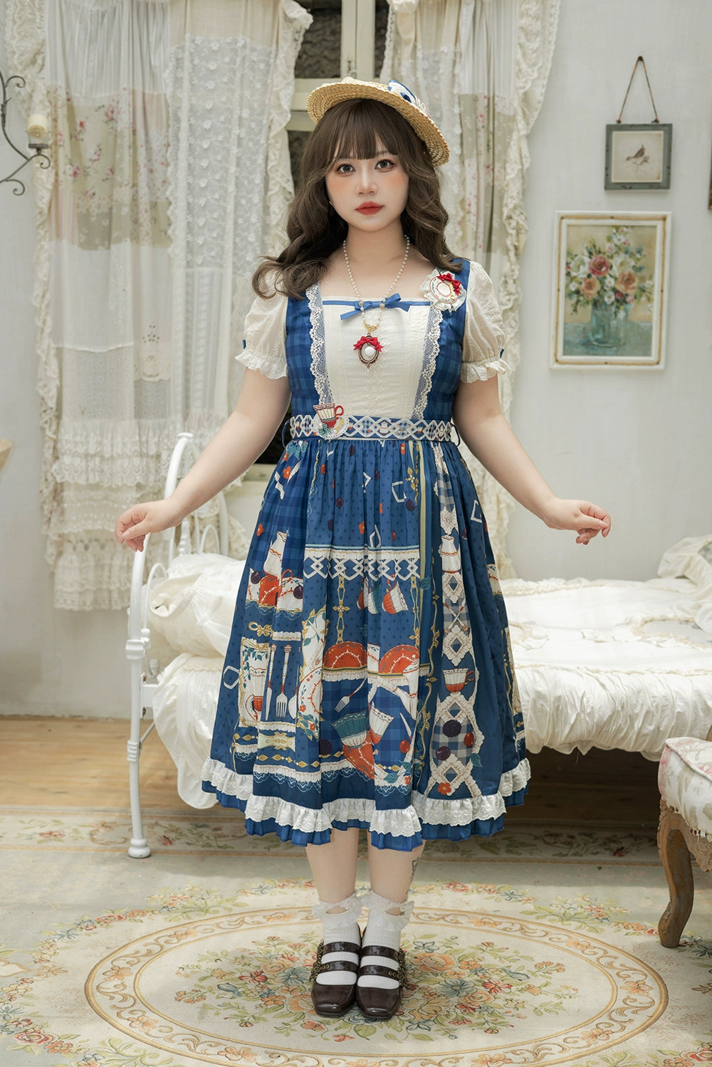 [Pre-order] Picnic Tea Party Square Neck Dress