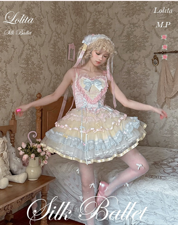 【受注予約1/23まで】Silk Ballet ジャンパースカート・ショート丈