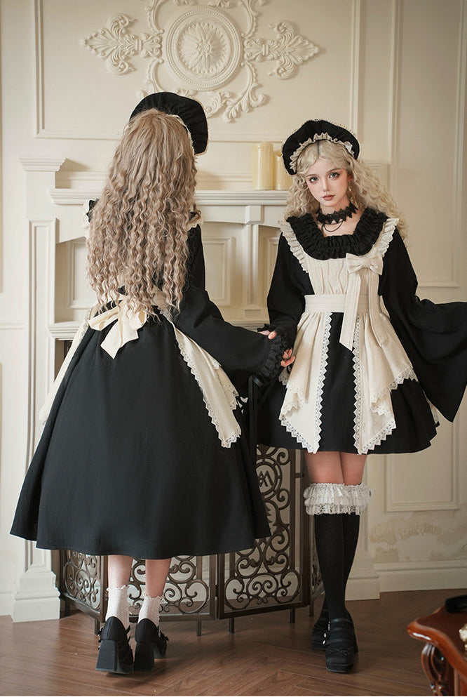 十六夜 和風メイドワンピースセット ロング丈