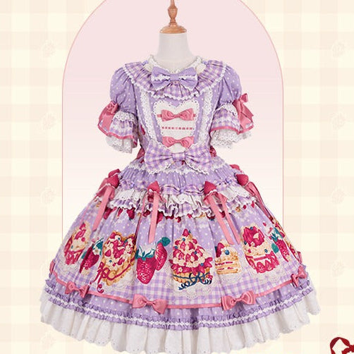 【受注予約8/26まで】Strawberry Cake Guide プリントワンピース 新色