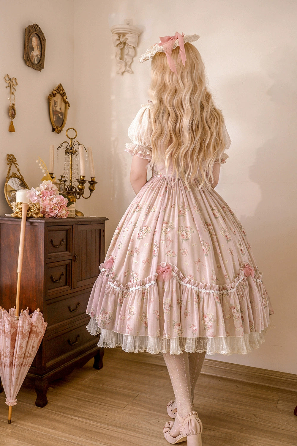 Daydream Rosa Classical rose pattern dress