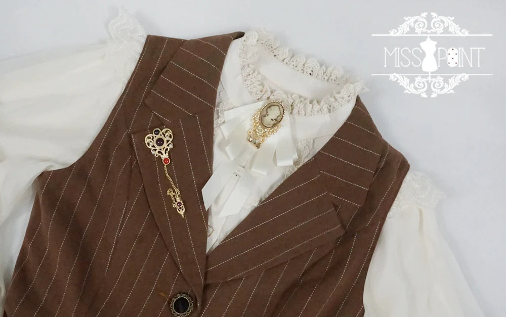 [Pre-order] British Classical Lolita Vertical Striped Vest