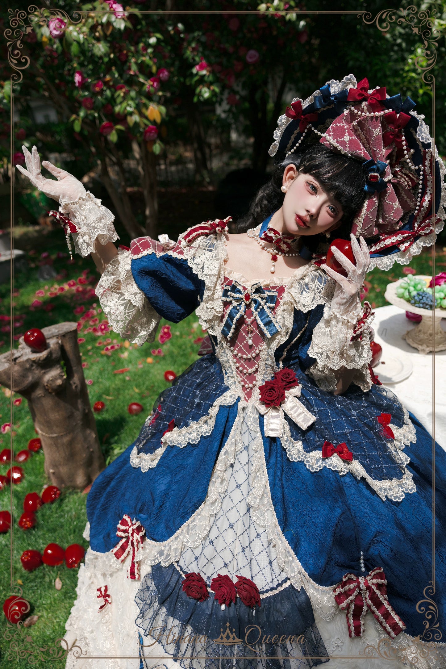 【受注予約6/26まで】Mirror Snow White プリンセスロングドレス・ネイビー