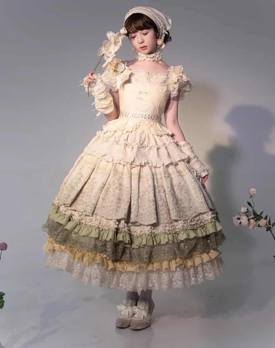 Fourteen-line poem: Lace and embroidered skirt