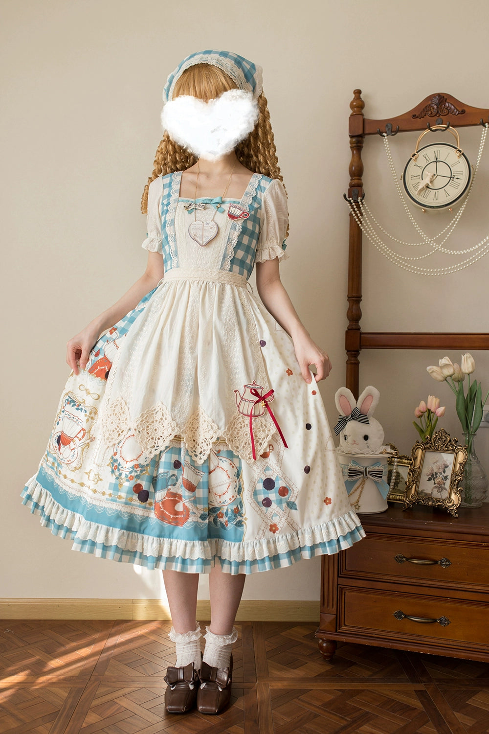 [Sales period ended] Picnic Tea Party Square Neck Dress