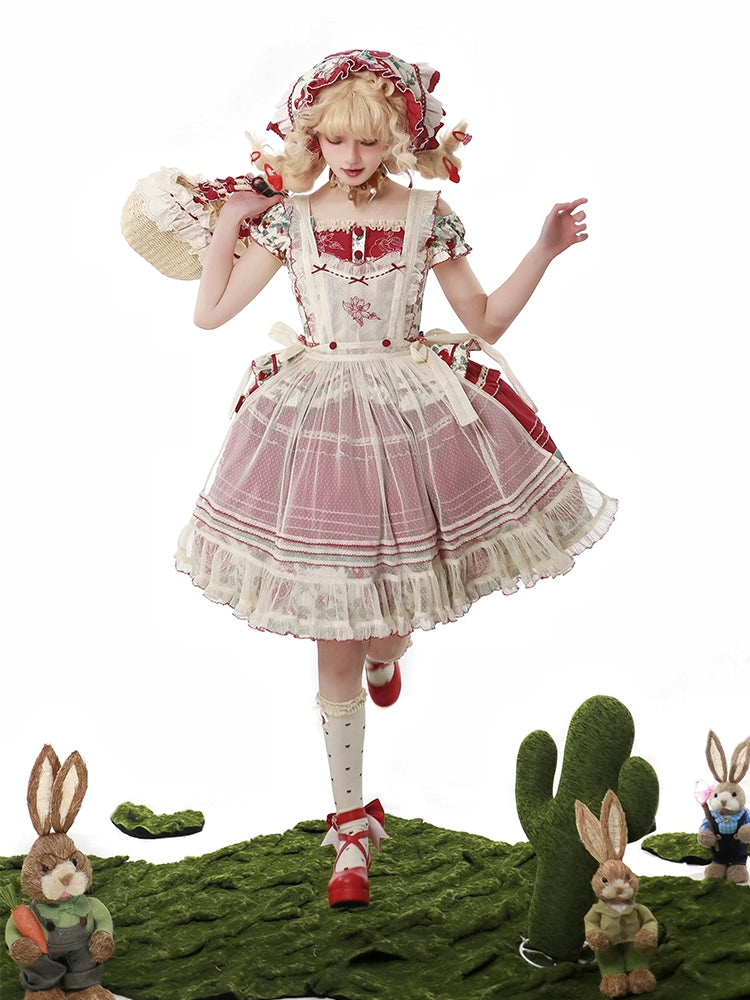 [Sale period ended] Apple Paradise tops and skirt set/short length