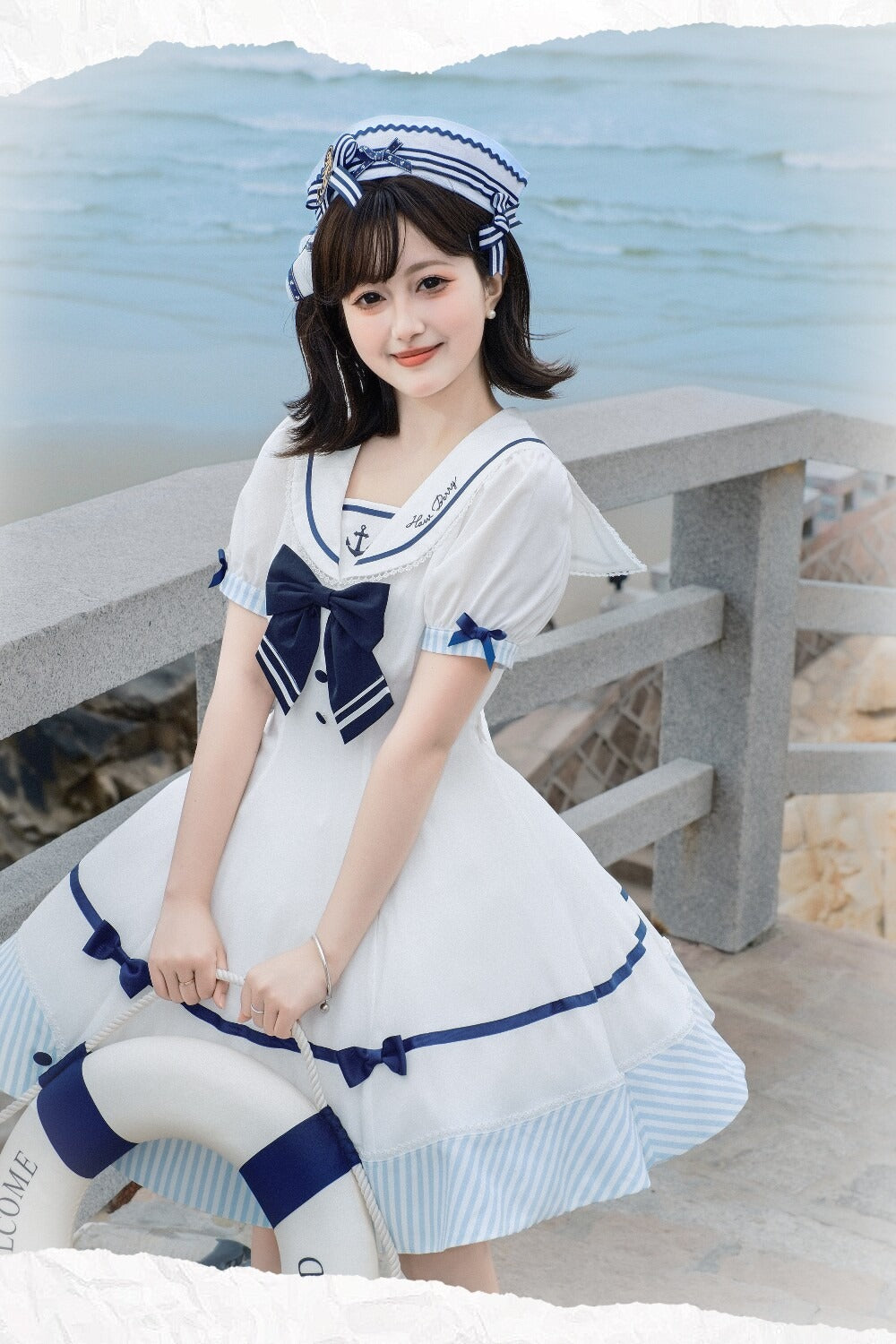 【受注予約7/30まで】Blue Sky Marine セーラーワンピース