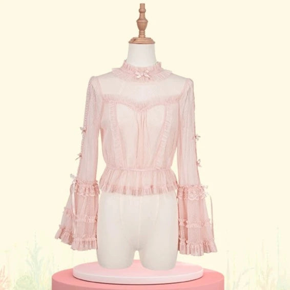 [Resale/Pre-orders available until 2/12] Fragrant Grass Frill Sheer Blouse