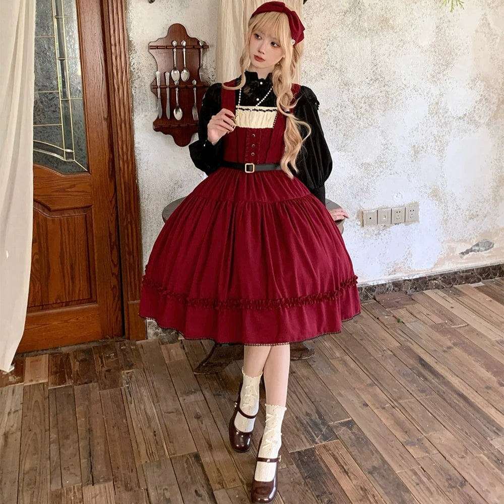 【予約販売】Sketch Wild Rose ジャンパースカート 無地タイプ